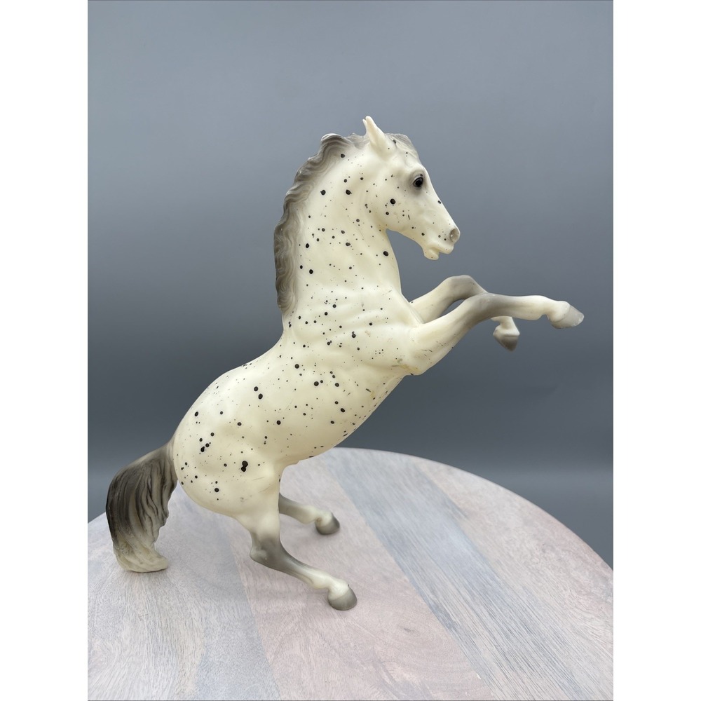 Breyer Horse #709 Rare Vintage Black Leopard Appaloosa Fighting Stallion 1986